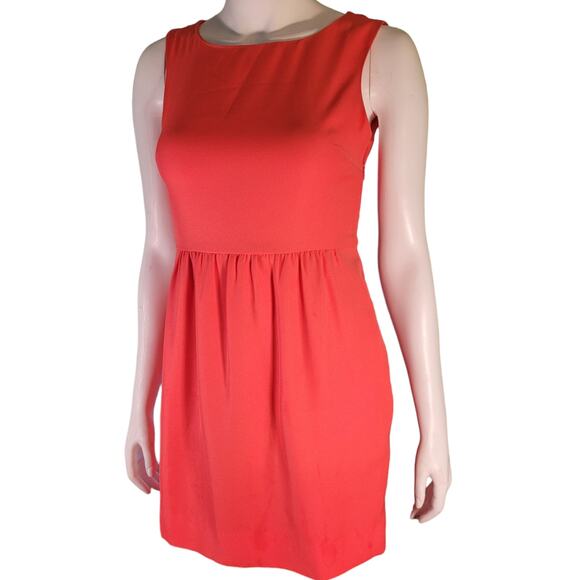 J CREW A5290 Coral Pink Sleeveless Sheath Dress 4P Minimalist Career Capsule - Picture 1 of 8